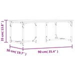 vidaXL Table basse Noir 90x50x35 cm Bois d'ingénierie