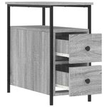 vidaXL Table de chevet sonoma gris 30x60x60 cm bois d'ingénierie