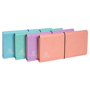 Pochette Trieur Carte Multicolore 6 Compartiments Aquarel - 26x13cm - Couleurs Assorties - Exacompta