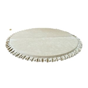 Tapis de jeu pliable en velours 105 rond crème