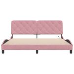 VidaXL Cadre de lit avec LED sans matelas rose 180x200 cm velours