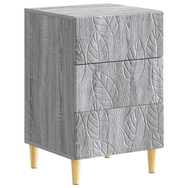 vidaXL Table de chevet Sonoma gris 43 x 39 5 x 66 5 cm
