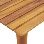 vidaXL Chaises de jardin avec table 3 Pièces Noir Bois d'acacia massif