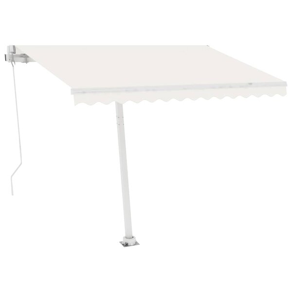 vidaXL Auvent manuel rétractable sur pied 300x250 cm Crème