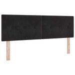 vidaXL Lit à ressort LED avec matelas Noir 160 x 200 cm Velours