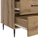 vidaXL Cabinet de chevet avec tiroir Chêne artisanal 43 x 41 x 66 5 cm