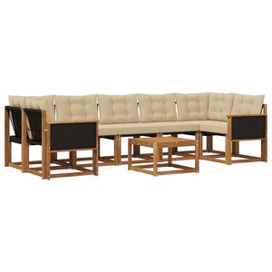 vidaXL Ensemble de canapés d'extérieur 8 Pièces Naturel et Beige