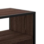 vidaXL Meuble TV chêne brun 60x31x39 5 cm bois d'ingénierie et métal