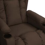 vidaXL Fauteuil de massage électrique Marron Similicuir