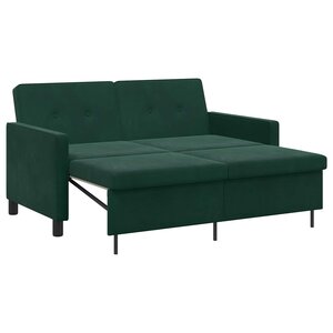 vidaXL Canapé-Lit Vert foncé Tissu