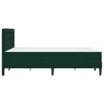 vidaXL Cadre de lit avec matelas Vert foncé 160 x 200 cm Velours