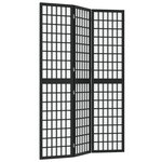 vidaXL Cloison de séparation pliable 3 panneaux 120x170 cm Noir