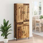 vidaXL Haut Armoire 2 Pièces Bois Ancien Bois d'ingénierie