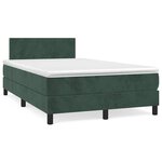 vidaXL Sommier à lattes de lit avec matelas LED vert foncé 120x190 cm