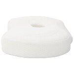 vidaXL Coussin pour le cou Blanc 53 x 35 x 11 cm Polyester
