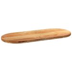 vidaXL Dessus de table 140x60x4 cm bois de chêne massif ovale