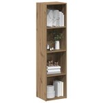 vidaXL Bibliothèque chêne artisanal 36x30x143 cm bois d'ingénierie