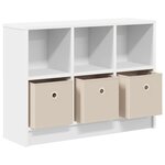 vidaXL Buffet avec tiroir Blanc 73 5 x 22 5 x 53 5 cm