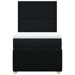 vidaXL Sommier à lattes de lit avec matelas Noir 90x190 cm Tissu