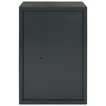 vidaXL Coffre-fort avec serrure à clé Gris Foncé 31x35x50 cm Acier