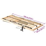vidaXL Base de lit électrique avec 26 lattes  7 zones  90 x 190 cm