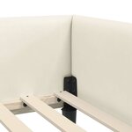 vidaXL Cadre de lit d'angle avec tête de lit Crème 80 x 200 cm