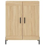 vidaXL Buffet haut Chêne sonoma 69 5x34x180 cm Bois d'ingénierie