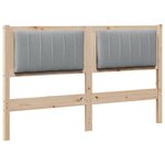 vidaXL Tête de lit capitonnée Marron 135 cm Pin massif
