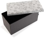 Banc coffre pliable en lin Coeur