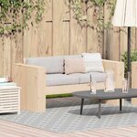 vidaXL Canapé de jardin Marron 134 x 60 x 62 cm Bois massif en pin