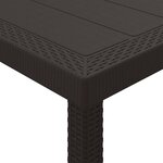 vidaXL Ensemble de salle à manger pour jardin 7 Pièces Marron Rattan Polt