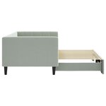vidaXL Lit de jour avec lit gigogne gris clair 90x190 cm velours