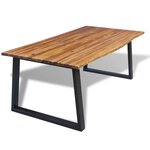 vidaXL Table de salle à manger 200 x 90 cm Bois d'acacia massif