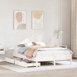 vidaXL Cadre de lit sans matelas blanc 160x200 cm bois de pin massif
