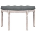 Banc banquette meuble chambre 81 5 x 41 x 49 cm tissu gris foncé 02_0010660