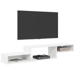 vidaXL Meuble TV mural Montage mural Blanc 150 x 28 x 26 cm