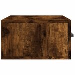vidaXL Tables de chevet murales 2 Pièces chêne fumé 35x35x20 cm