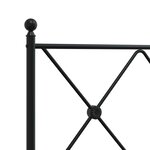 vidaXL Tête de lit de remplacement métal noir 137 cm