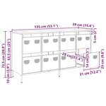 vidaXL Buffet jaune moutarde 135x39x73 5 cm acier laminé à froid
