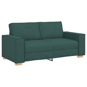 vidaXL Canapé 2 places Vert foncé 180x78x84 cm Tissu