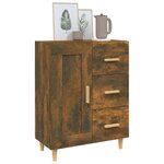 vidaXL Buffet Chêne fumé 69 5x34x90 cm Bois d'ingénierie