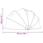 vidaXL Dôme de piscine rond 376x188 cm PVC