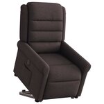 vidaXL Fauteuil inclinable électrique marron foncé tissu