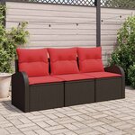 vidaXL Ensemble de canapé de jardin Marron polyrotin
