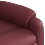 vidaXL Fauteuil inclinable Rouge bordeaux Similicuir