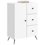 vidaXL Buffet Blanc brillant 66 x 34 5 x 90 cm Bois d'ingénierie