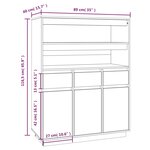vidaXL Buffet haut Marron miel 89x40x116 5 cm Bois massif de pin