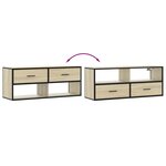 vidaXL Meuble TV chêne sonoma 100x31x39 5cm bois d'ingénierie et métal