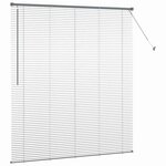 vidaXL Store de Fenêtre avec des rideaux Manuel Gris foncé Aluminium