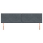 vidaXL Tête de lit avec des lumières à LED Gris 180 cm Velours